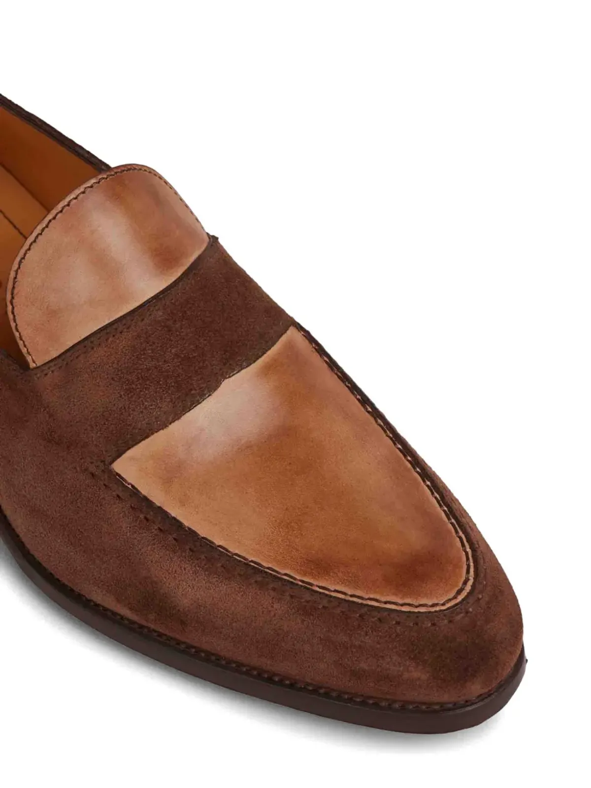 Bontoni パネルドレザー ローファー ブラウン - 画像5