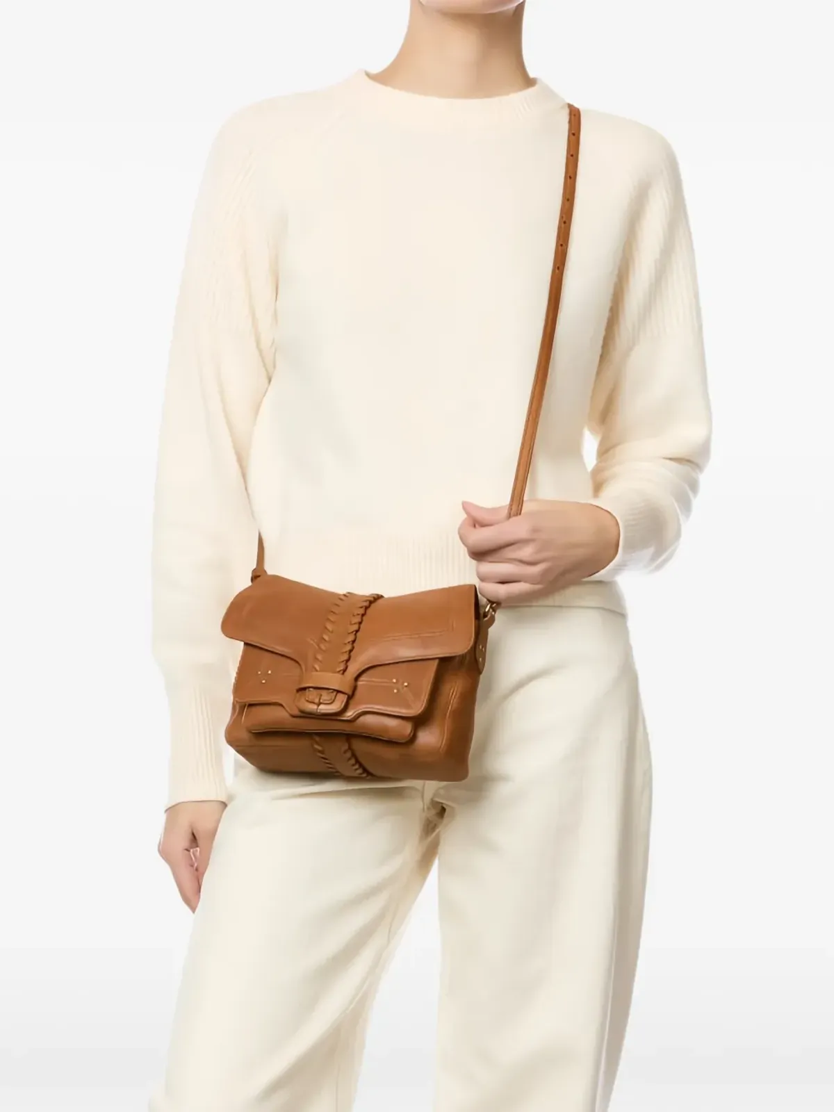 Jérôme Dreyfuss Harry S 編み込みレザー クロスボディバッグ - 画像4