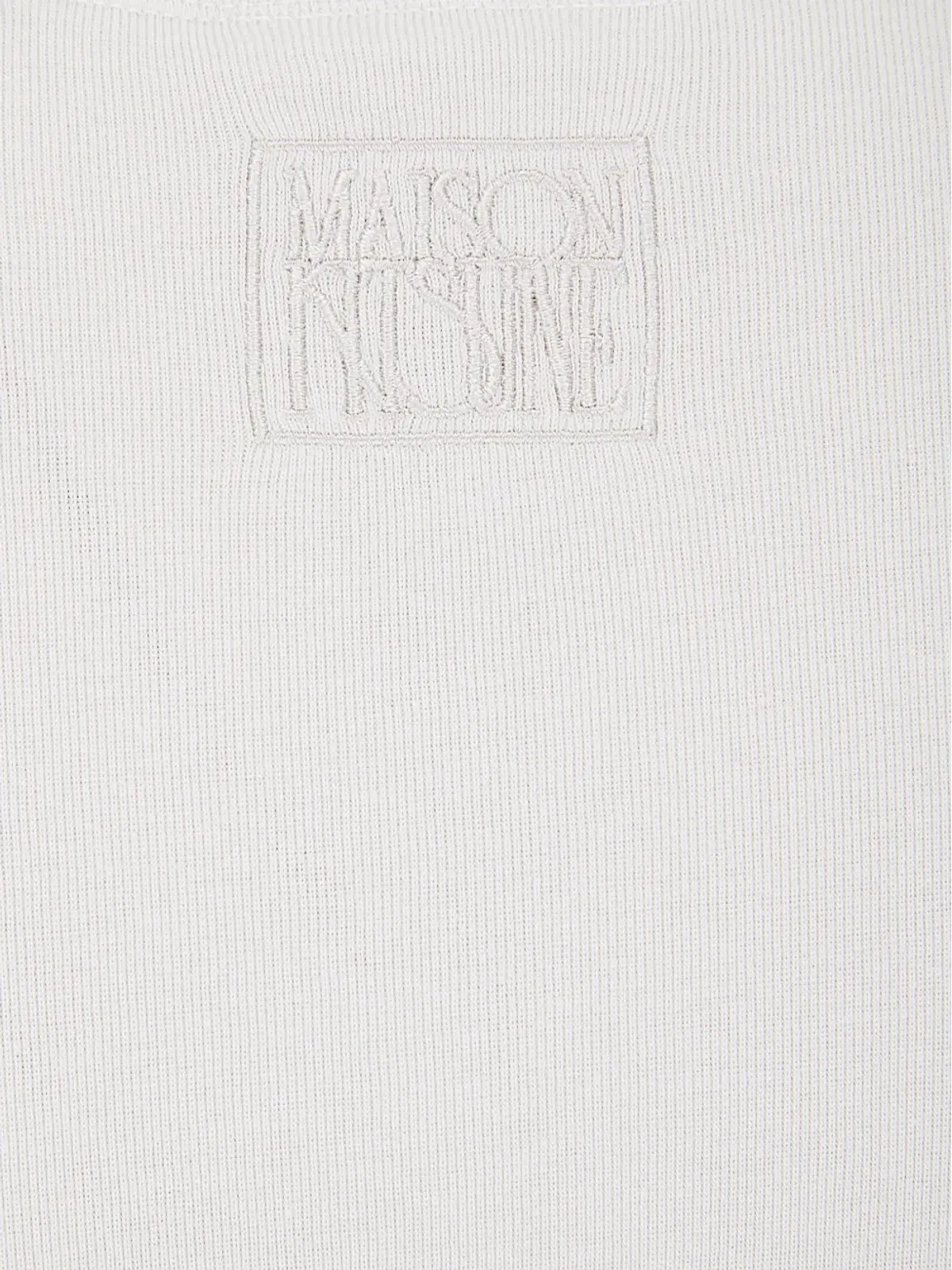 Maison Kitsuné コントラストリブTシャツ - グレー - 画像3