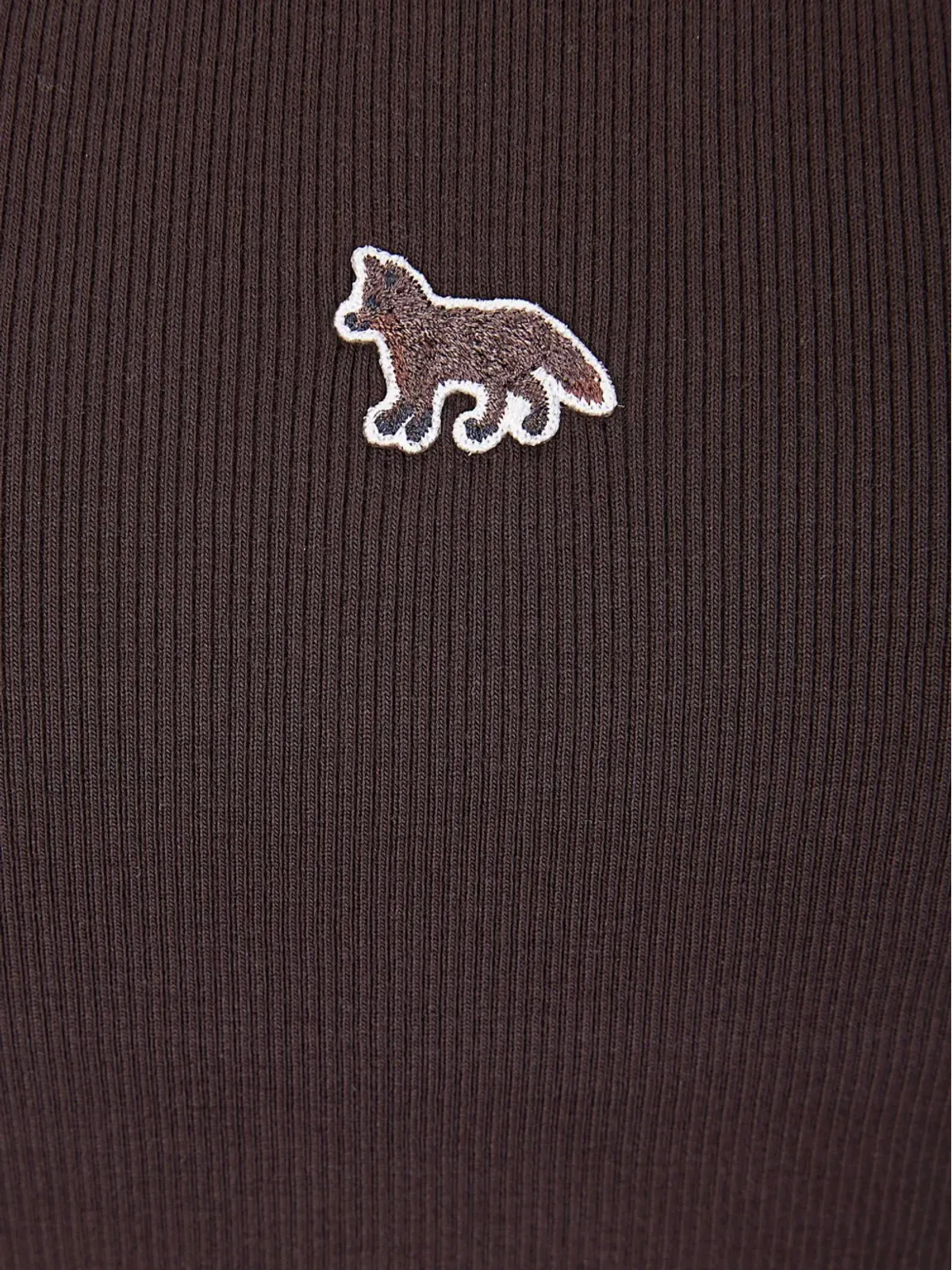 Maison Kitsuné リブ編みの狐モチーフタンクトップ - 画像3