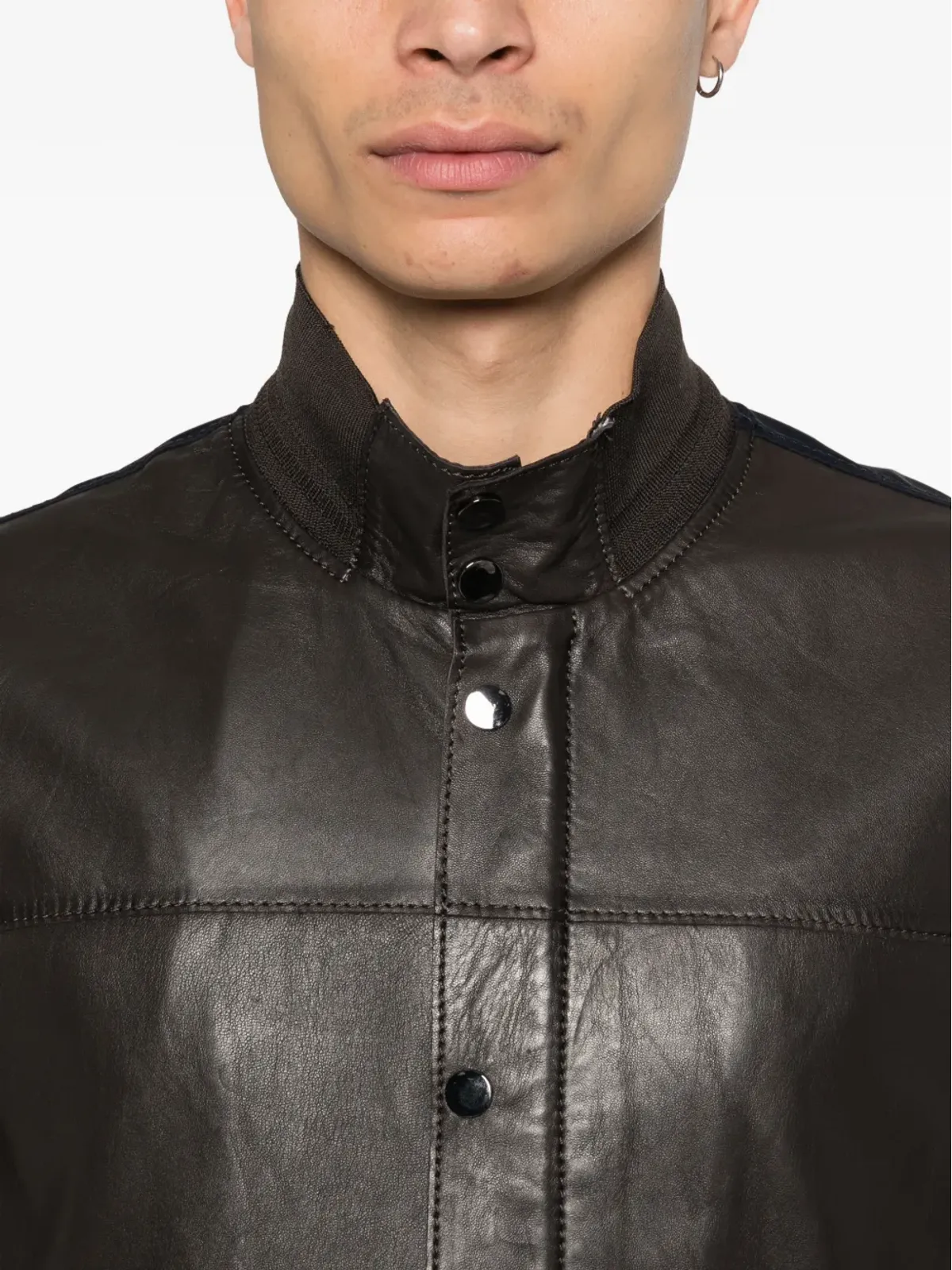 THE JACK LEATHERS brown leather jacket - 画像5