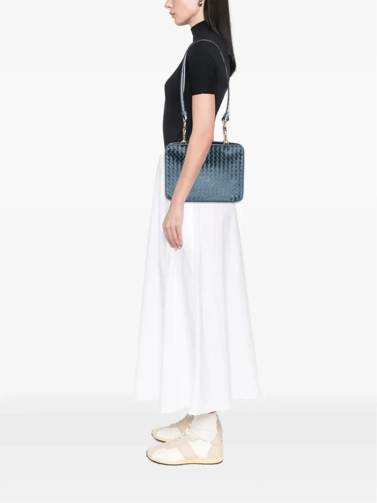 Bottega Veneta ビンテージ 2007 ナッパ イントレッチァート ショルダーバッグ - ブルー - 画像2