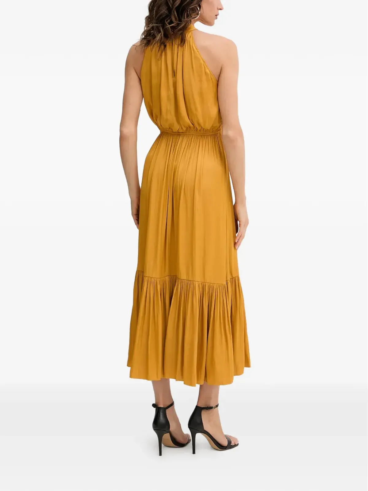 Morgan ハルタネック ティアード ミディドレス - 画像3
