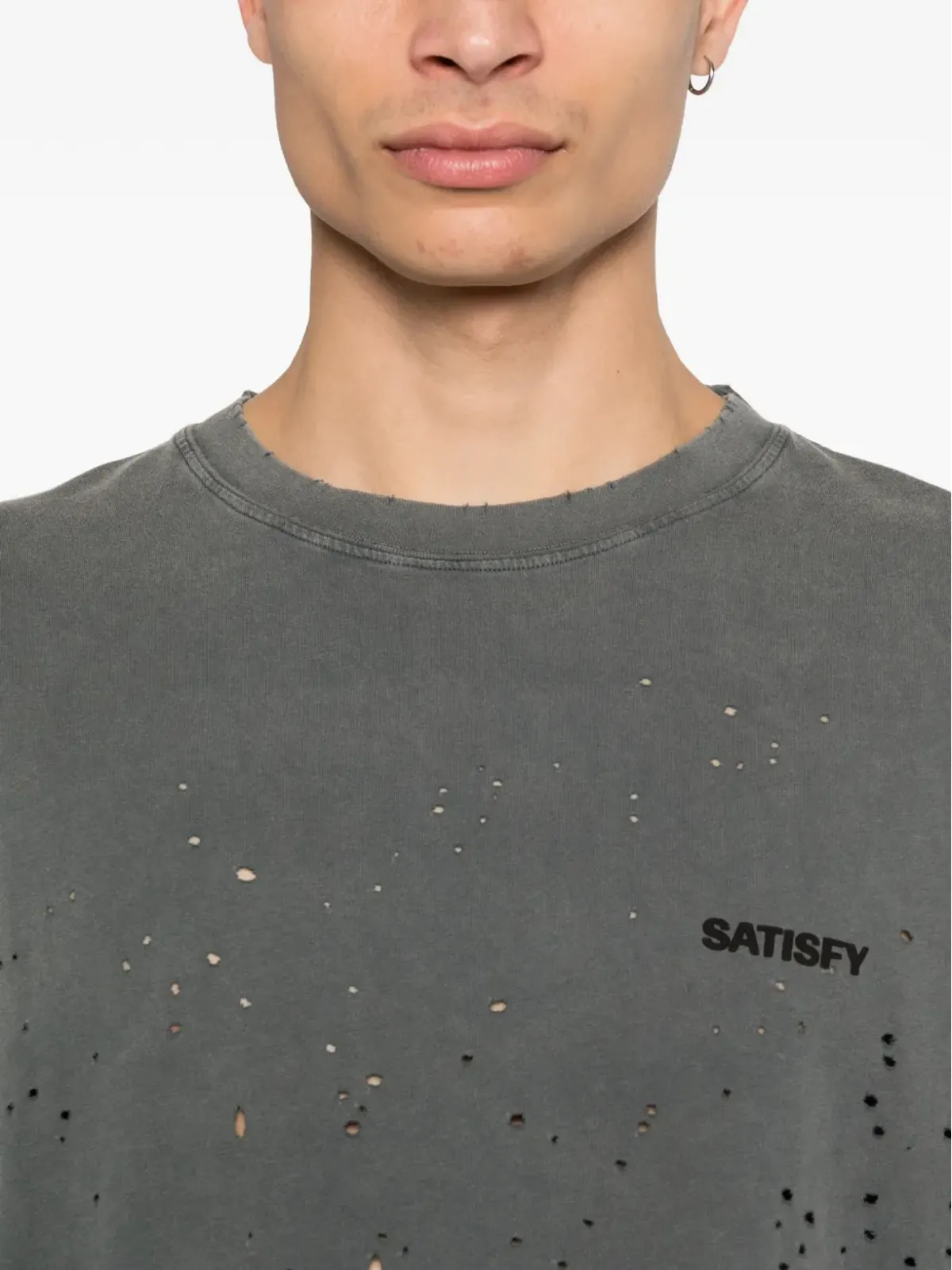 Satisfy 半袖Tシャツ グレー - 画像5