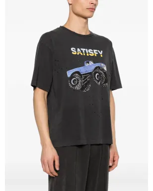 Satisfy グラフィックプリントTシャツ（グレー） - サムネイル3