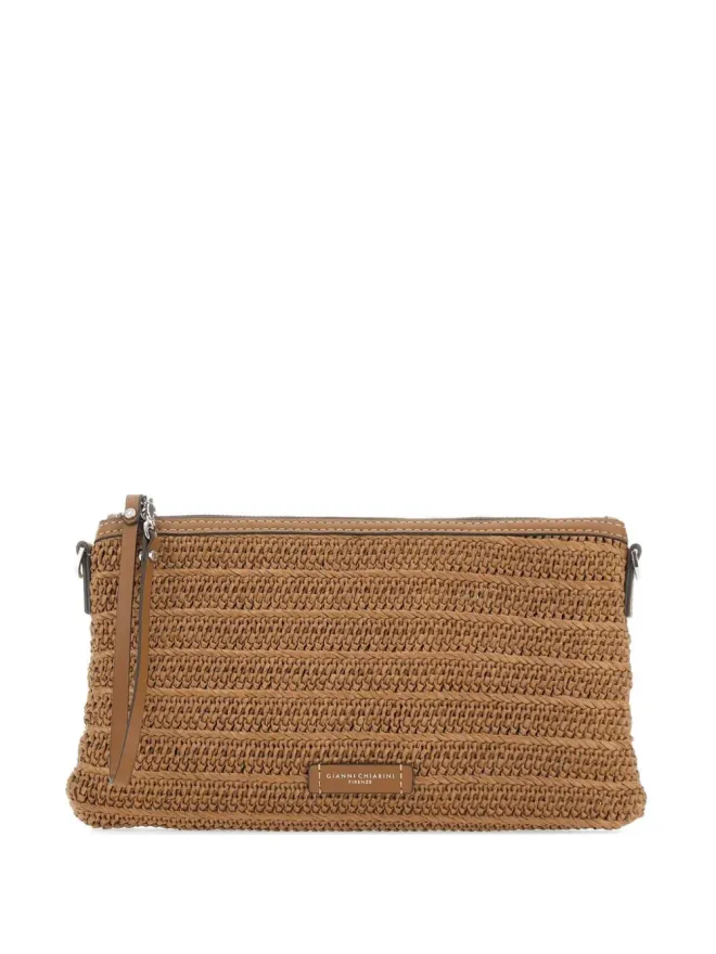 MARCELLA CLUB MARCELLA CLUB 編み込みストローとレザーのクラッチバッグの商品画像