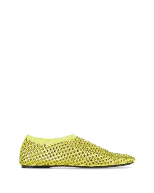 Strategia Shoes Bijoux R11 ラインストーン装飾バレエフラットシューズ - グリーン - サムネイル1