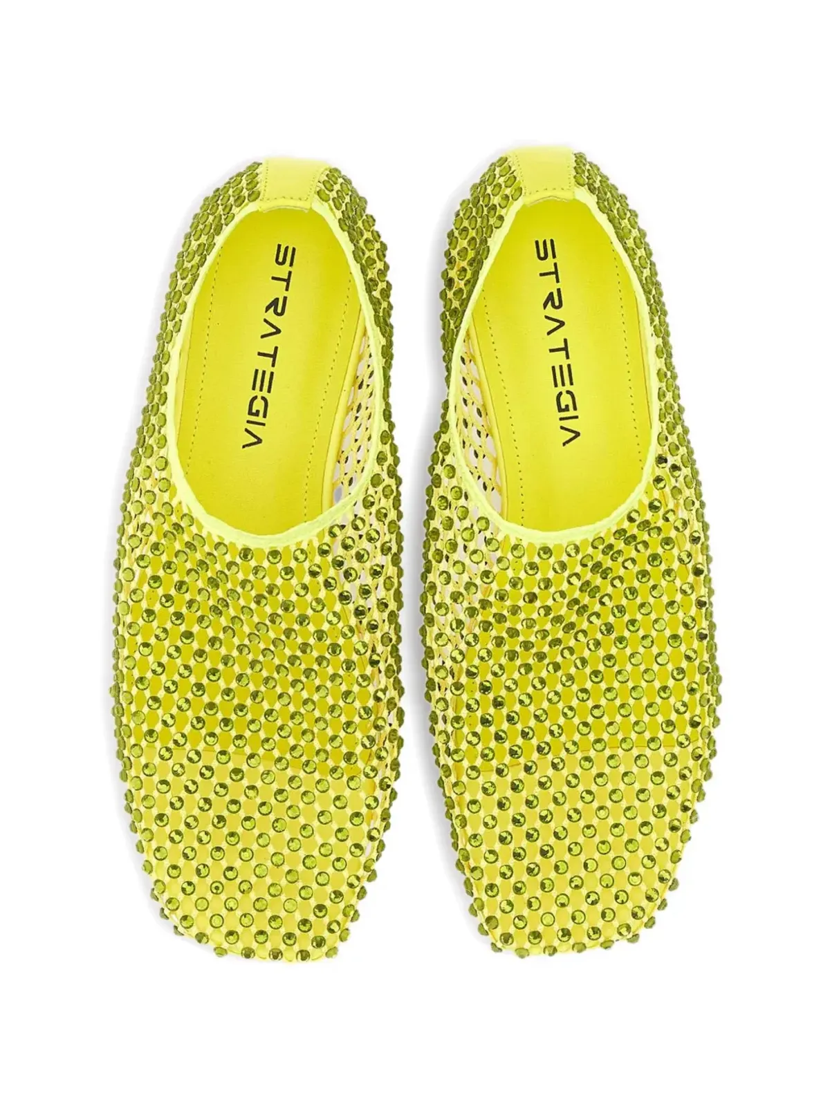 Strategia Shoes Bijoux R11 ラインストーン装飾バレエフラットシューズ - グリーン - 画像4