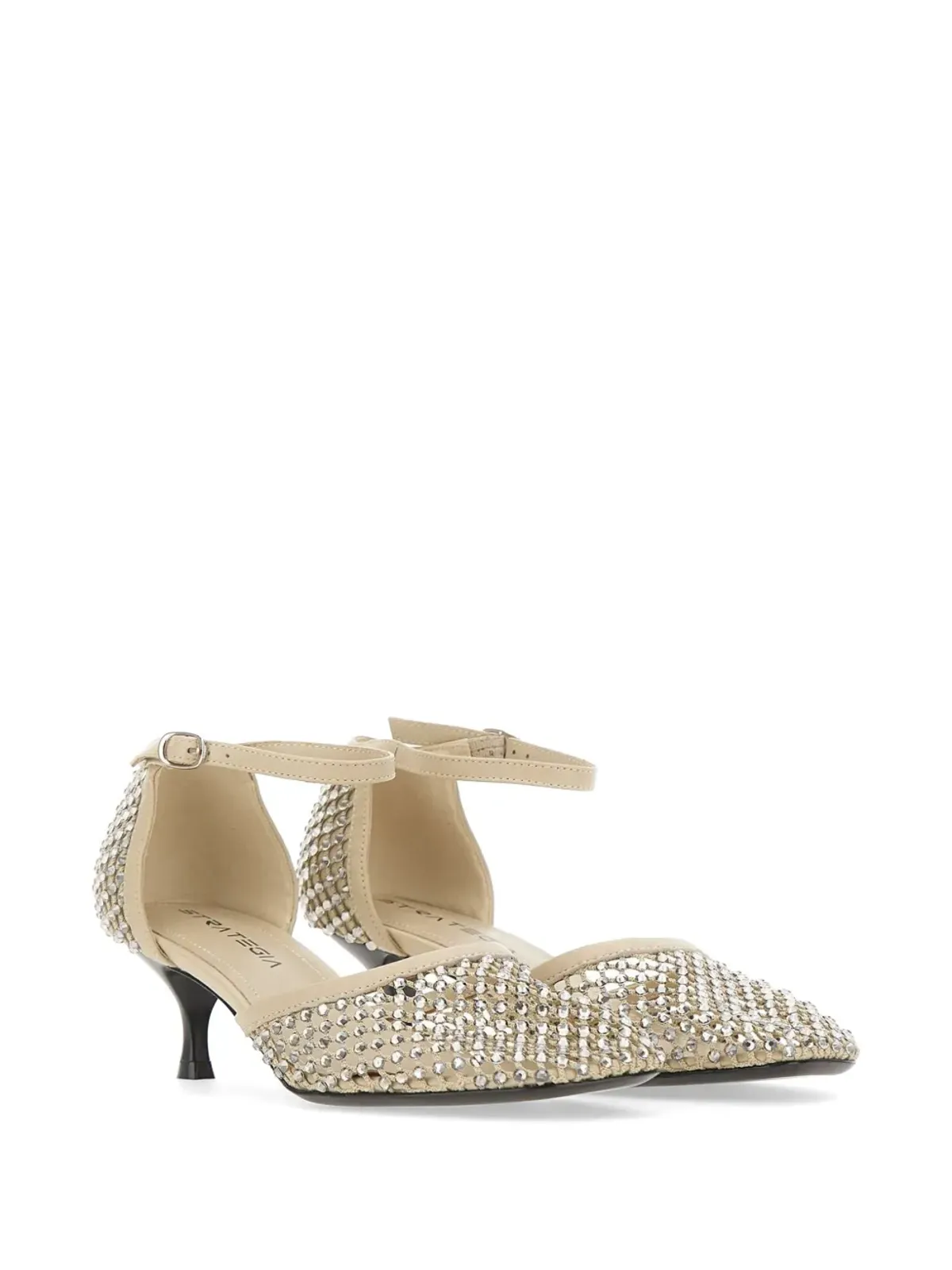strategia shoes ストラス付きアンクルストラップパンプス - 画像2