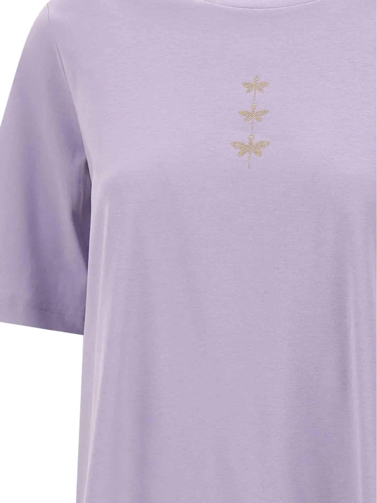 ELENA MIRO` ドラゴンフライ・アップリケ コットンTシャツ - 画像4