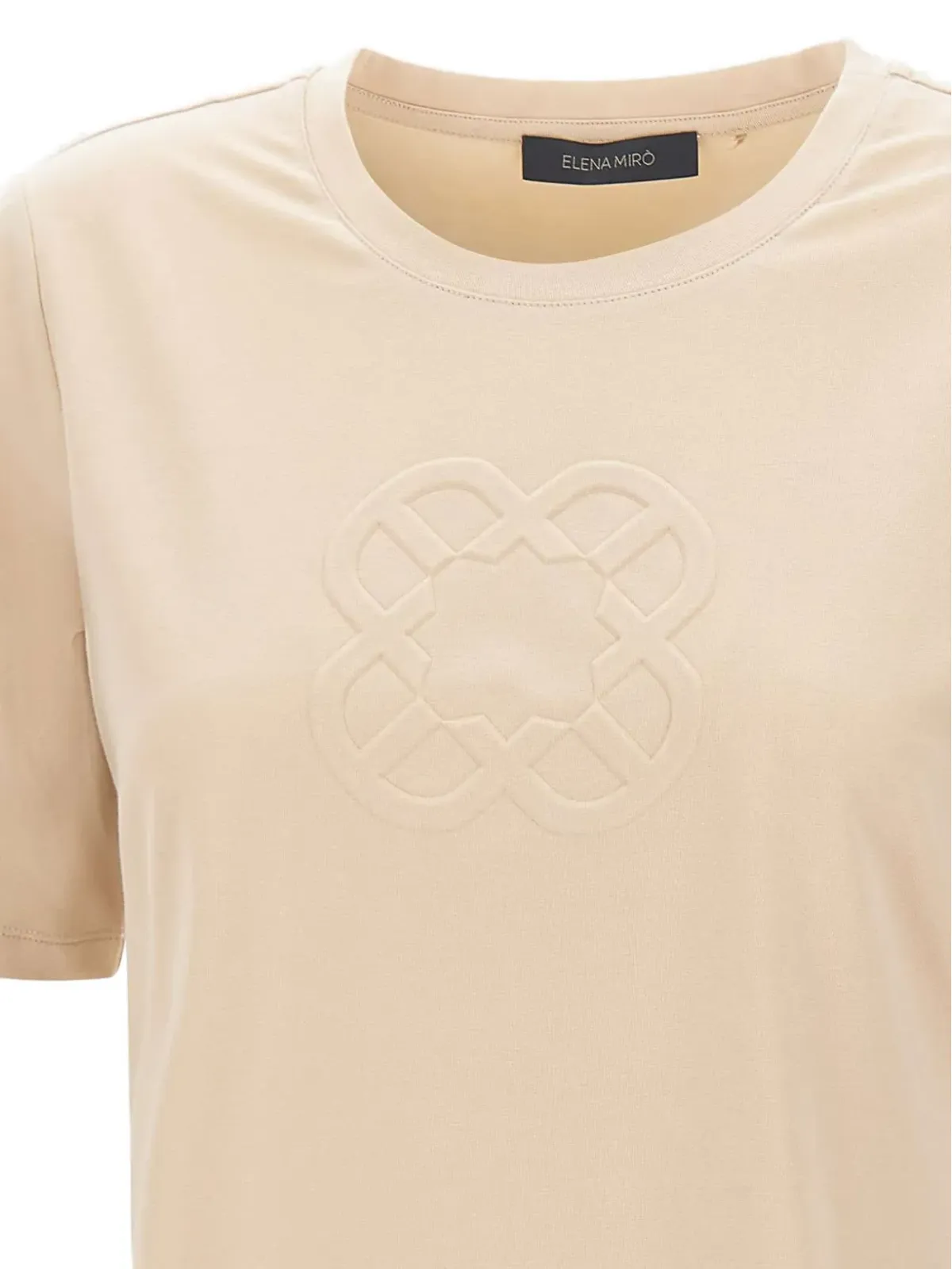 ELENA MIRO モノグラムエンボス Tシャツ - 画像4