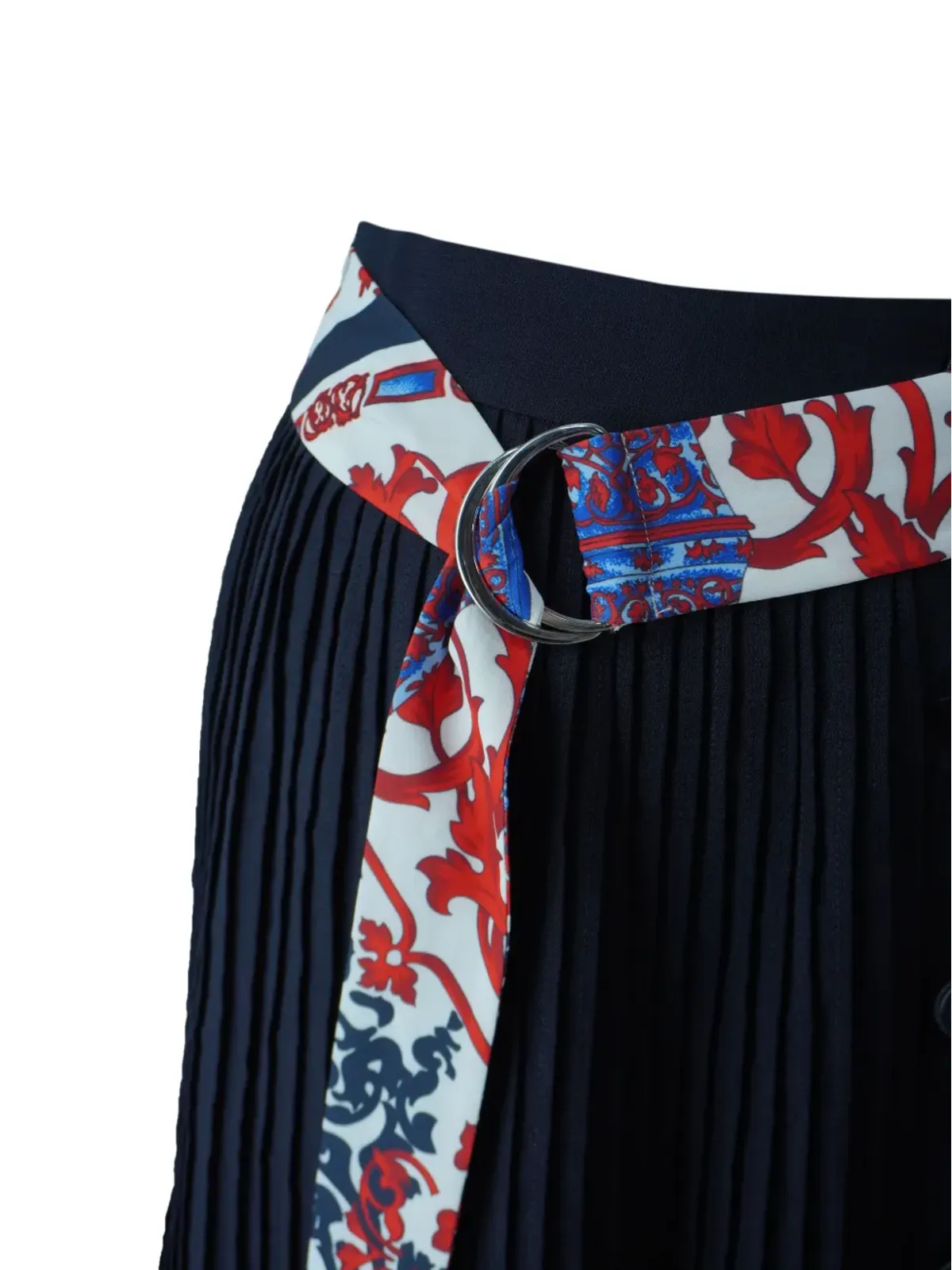 Claudie Pierlot ベルト付きプリーツミディスカート - 画像4