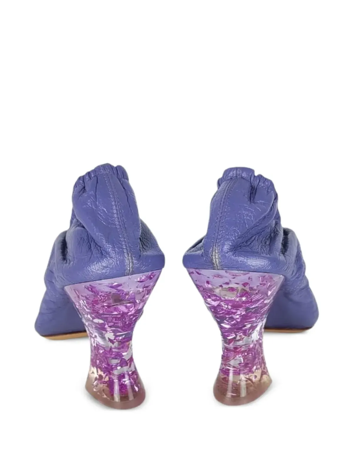 Bottega Veneta Pre-Owned グリッター付き アーモンドトゥ パンプス - Purple - 画像2