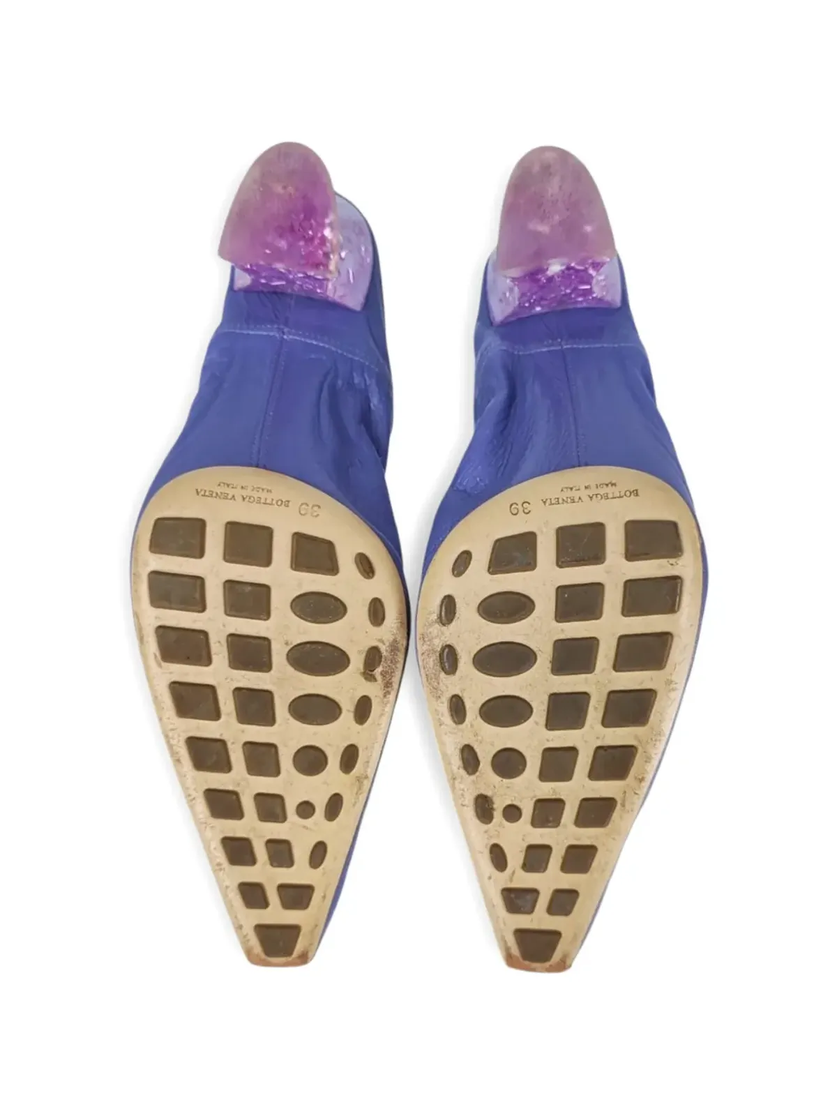 Bottega Veneta Pre-Owned グリッター付き アーモンドトゥ パンプス - Purple - 画像4
