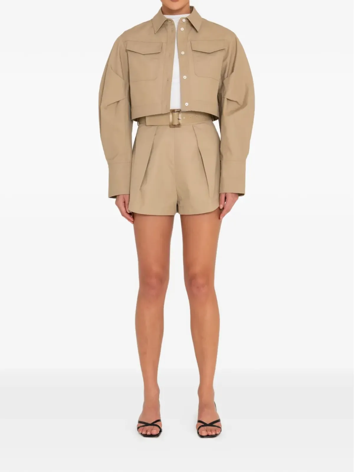 Sans Faff Torino cropped jacket - Neutrals - 画像2
