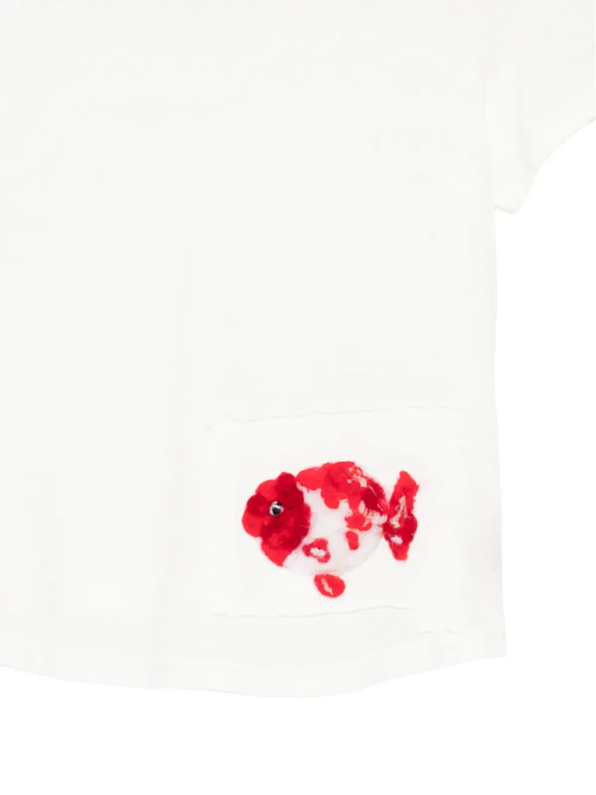 GG IN RED appliqué pocket T-shirt - White - 画像3