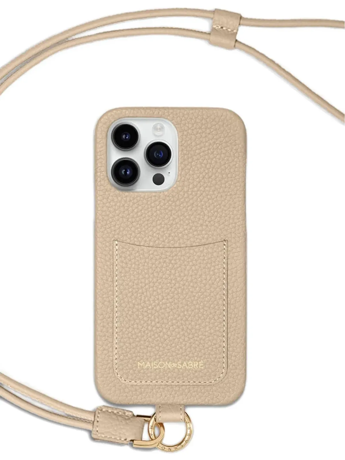 MAISON de SABRÉ スリングレザー iPhone 14 Pro ケース - 画像4