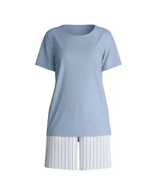 CALIDA Striped Dreams パジャマセット - Blue - サムネイル1