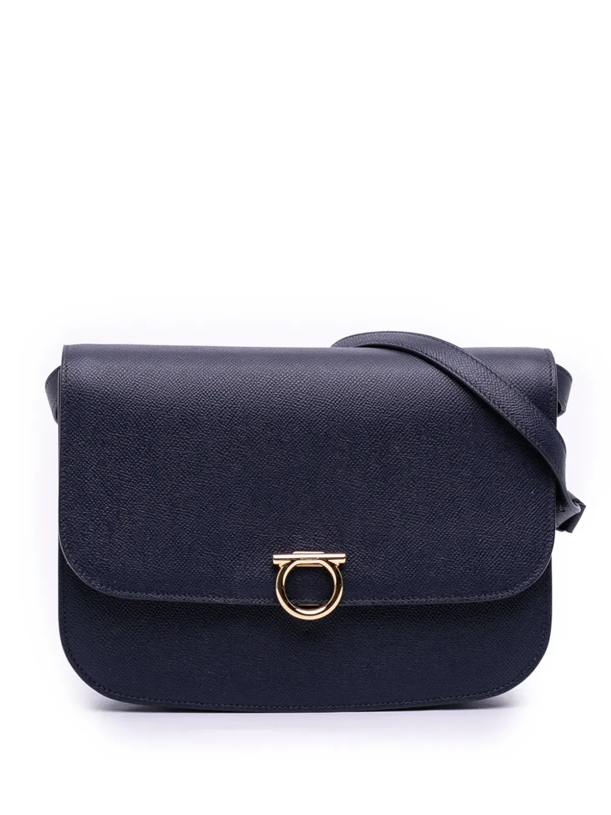 Ferragamo Pre-Owned ガンチーニ フラップ クロスボディバッグ ブルー - 画像1