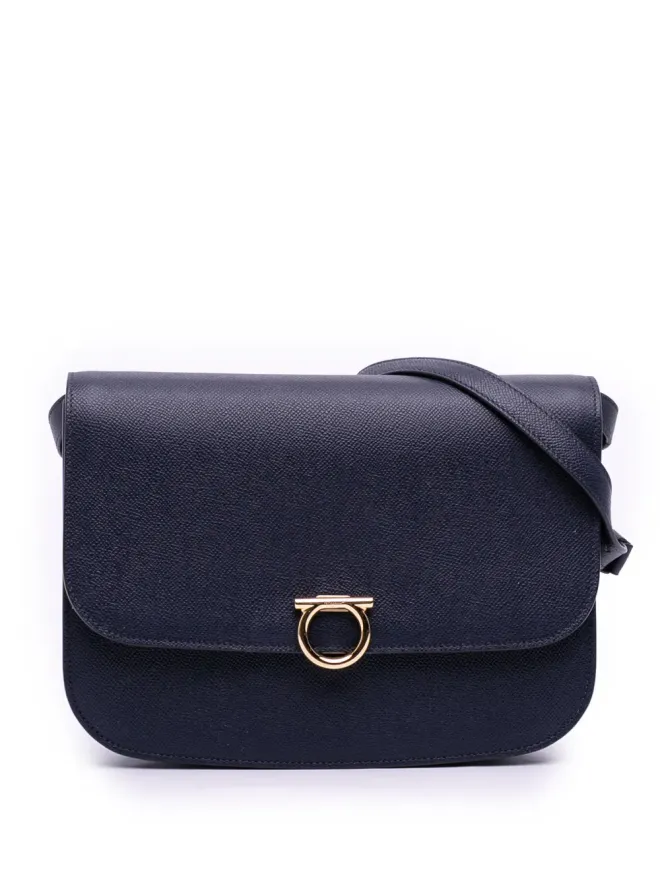 Ferragamo Pre-Owned Ferragamo Pre-Owned ガンチーニ フラップ クロスボディバッグ ブルーの商品画像