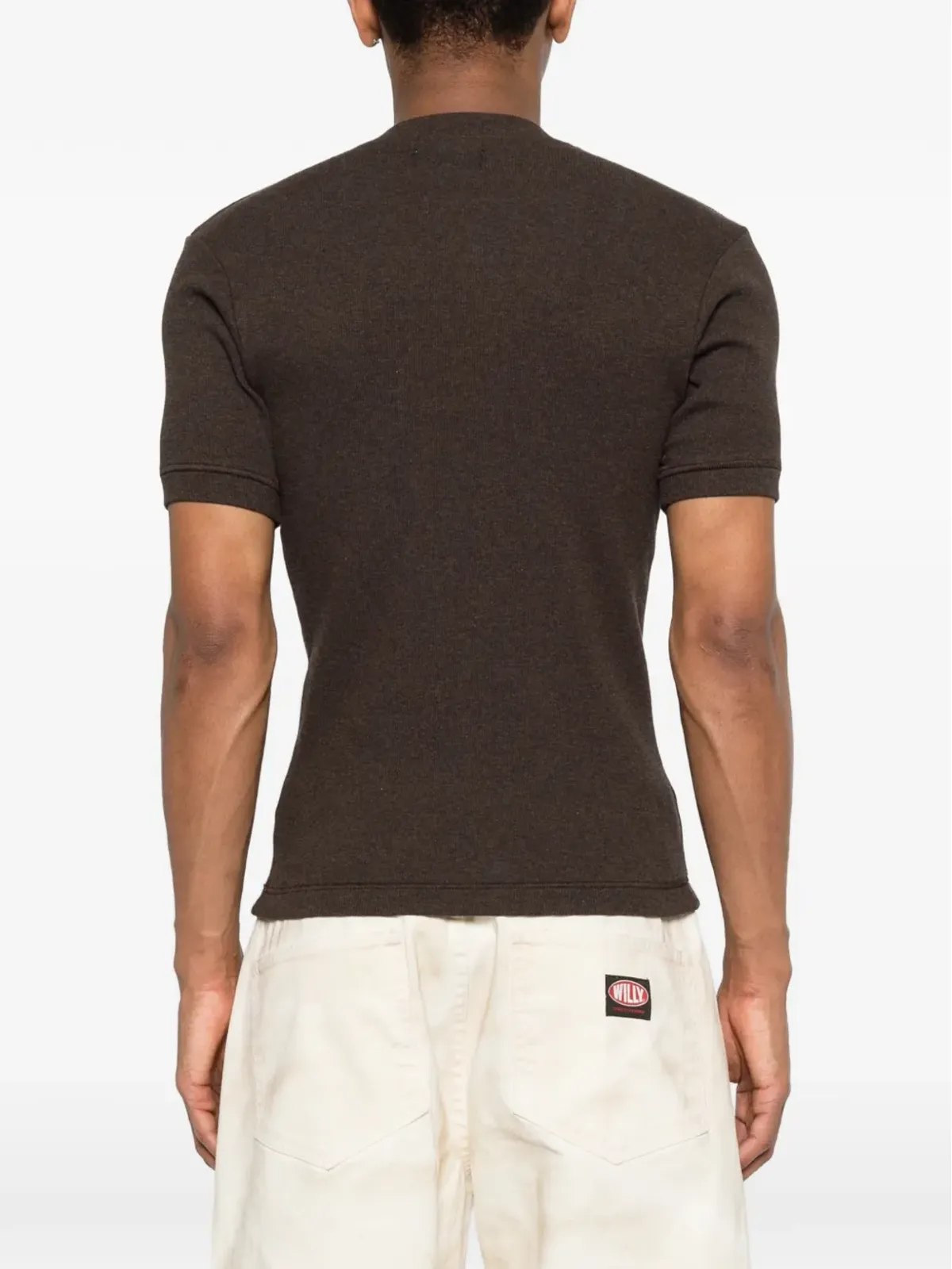 Magliano Nudo Serafino リブ編みヘンリーネックTシャツ - 画像4
