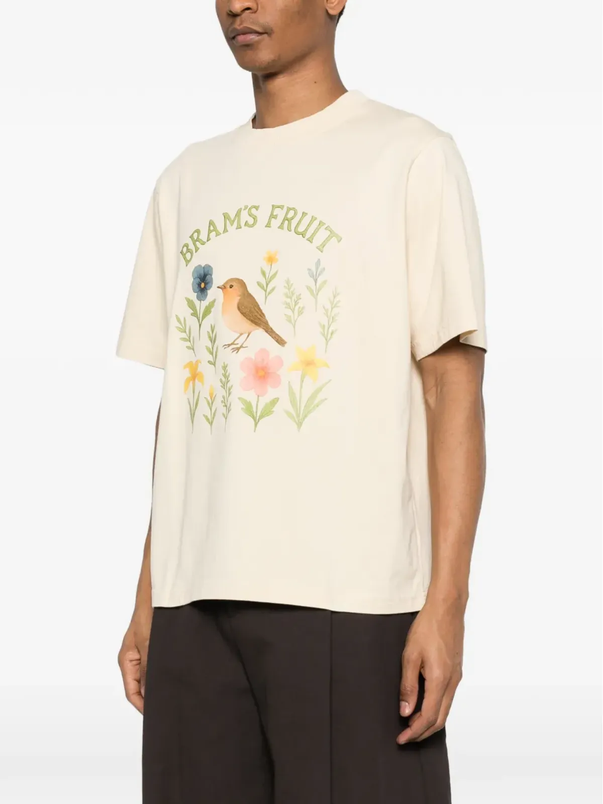 Bram’s Fruit 花鳥柄プリントTシャツ - 画像3