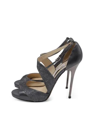 Jimmy Choo ビンテージ グリッター装飾サンダル - サムネイル1