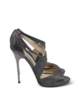 Jimmy Choo ビンテージ グリッター装飾サンダル - サムネイル5