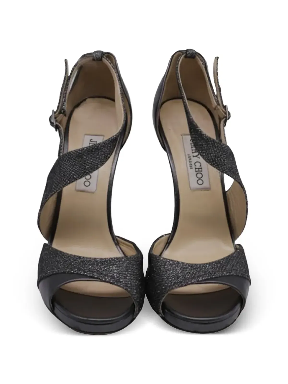 Jimmy Choo ビンテージ グリッター装飾サンダル - 画像3