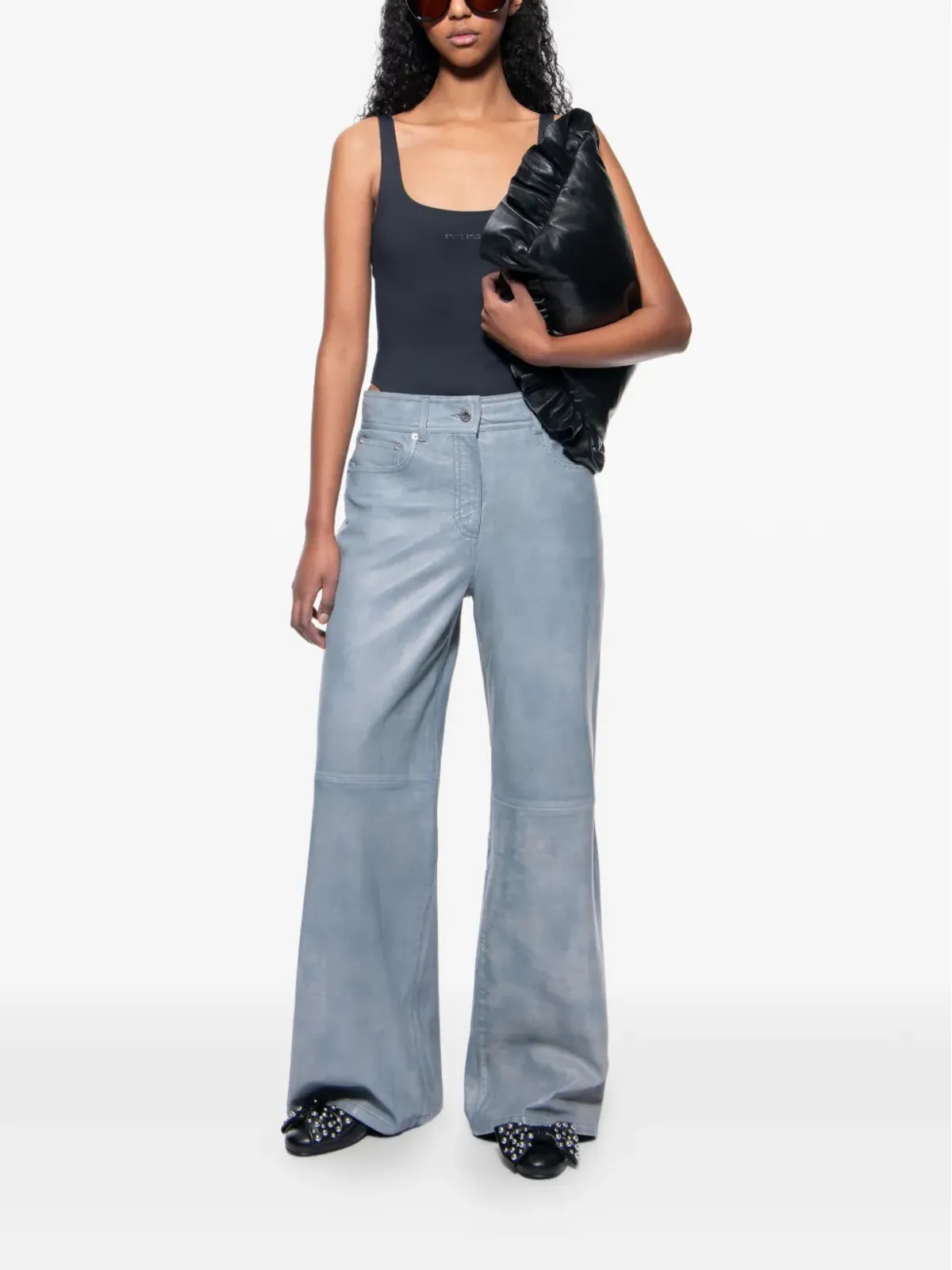 STAND STUDIO Mylah panelled trousers - Blue - 画像2