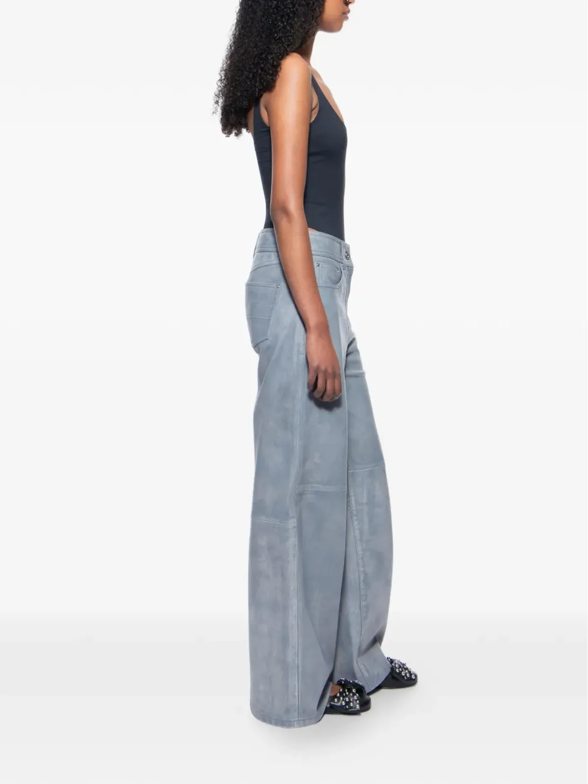 STAND STUDIO Mylah panelled trousers - Blue - 画像3