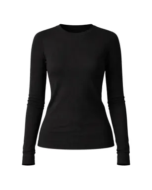Velvet カミーノ長袖Tシャツ - ブラック - サムネイル1