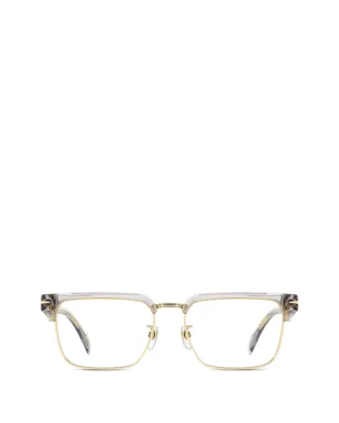 Eyewear by David Beckham スクエアフレーム金属製メガネ グレー - サムネイル1