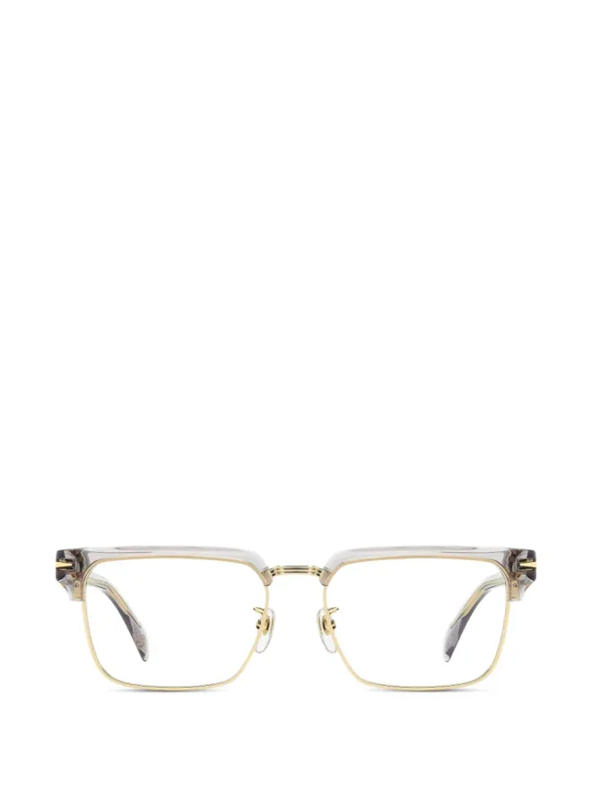 Eyewear by David Beckham Eyewear by David Beckham スクエアフレーム金属製メガネ グレーの商品画像