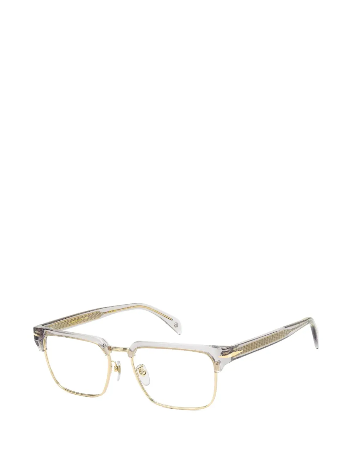 Eyewear by David Beckham スクエアフレーム金属製メガネ グレー - 画像2