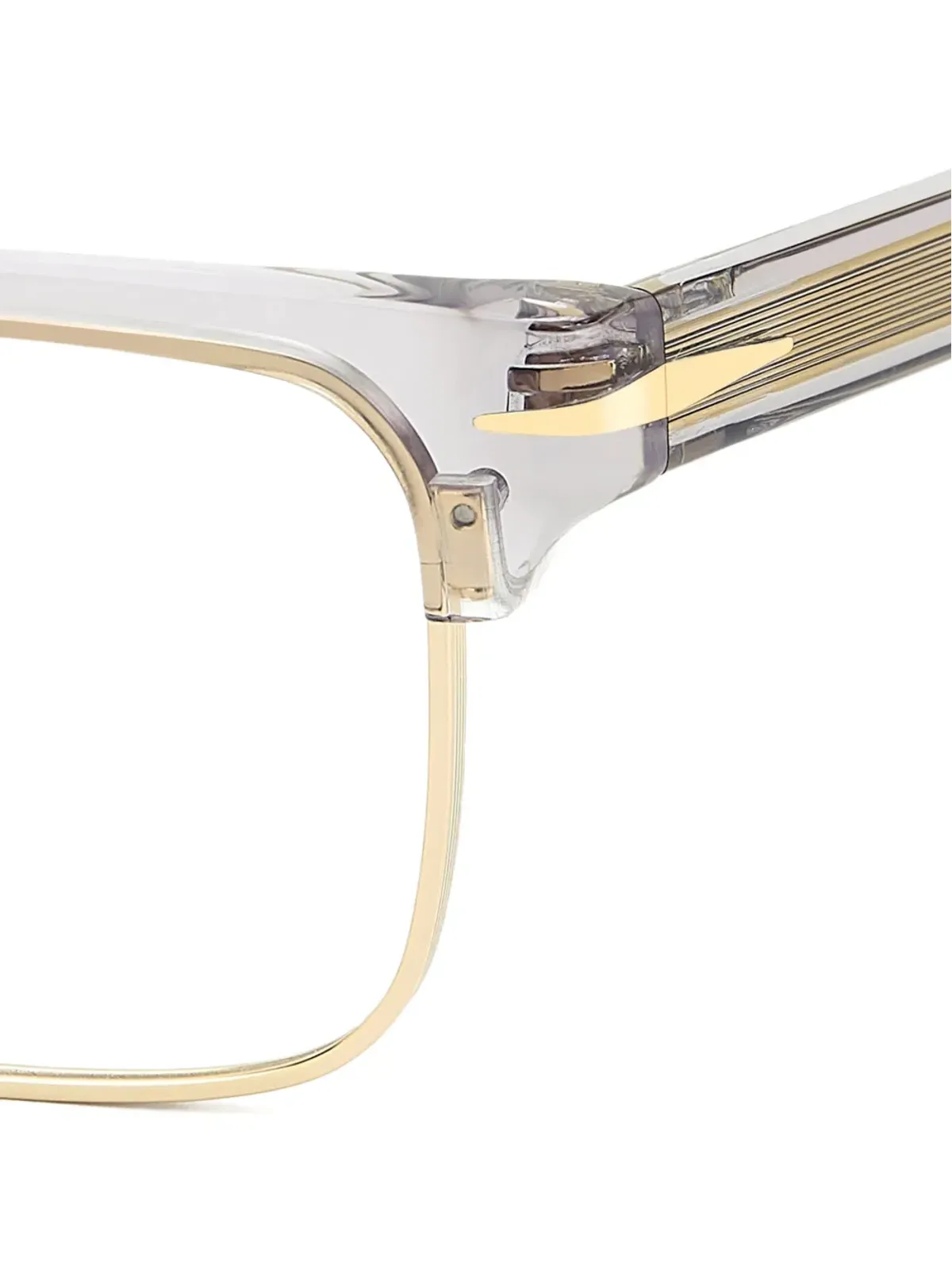 Eyewear by David Beckham スクエアフレーム金属製メガネ グレー - 画像3