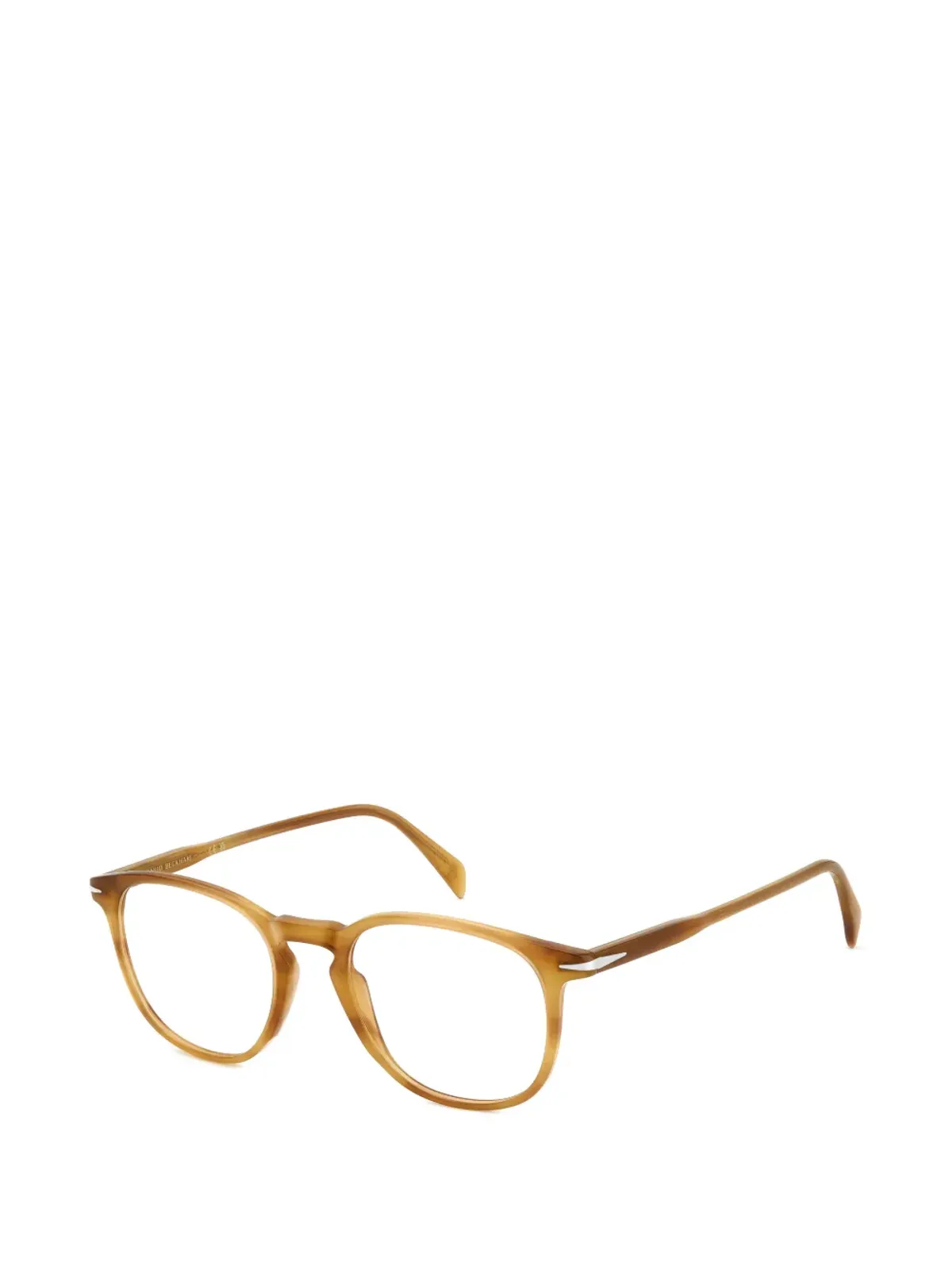 Eyewear by David Beckham ラウンドフレーム ブローライン眼鏡 - 画像2