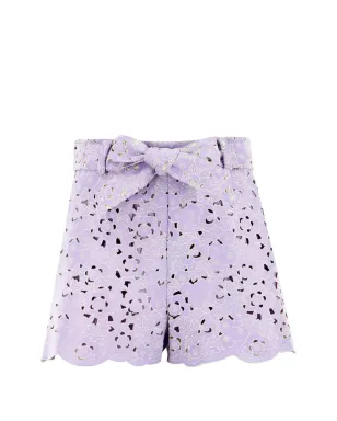 Christy Lynn ペリ花柄ショーツ - Purple - サムネイル1