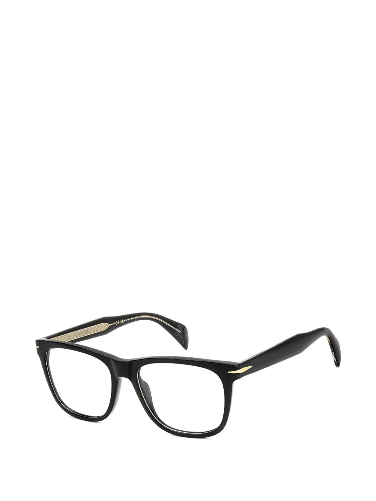 Eyewear by David Beckham スクエアフレーム ブロウライン メガネ - 画像2