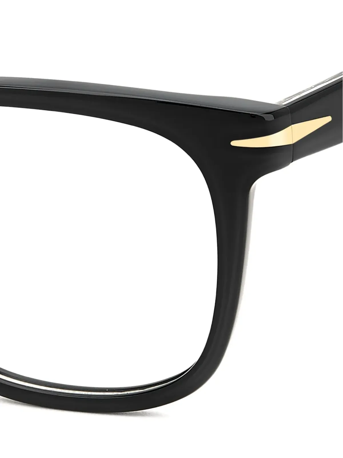 Eyewear by David Beckham スクエアフレーム ブロウライン メガネ - 画像3