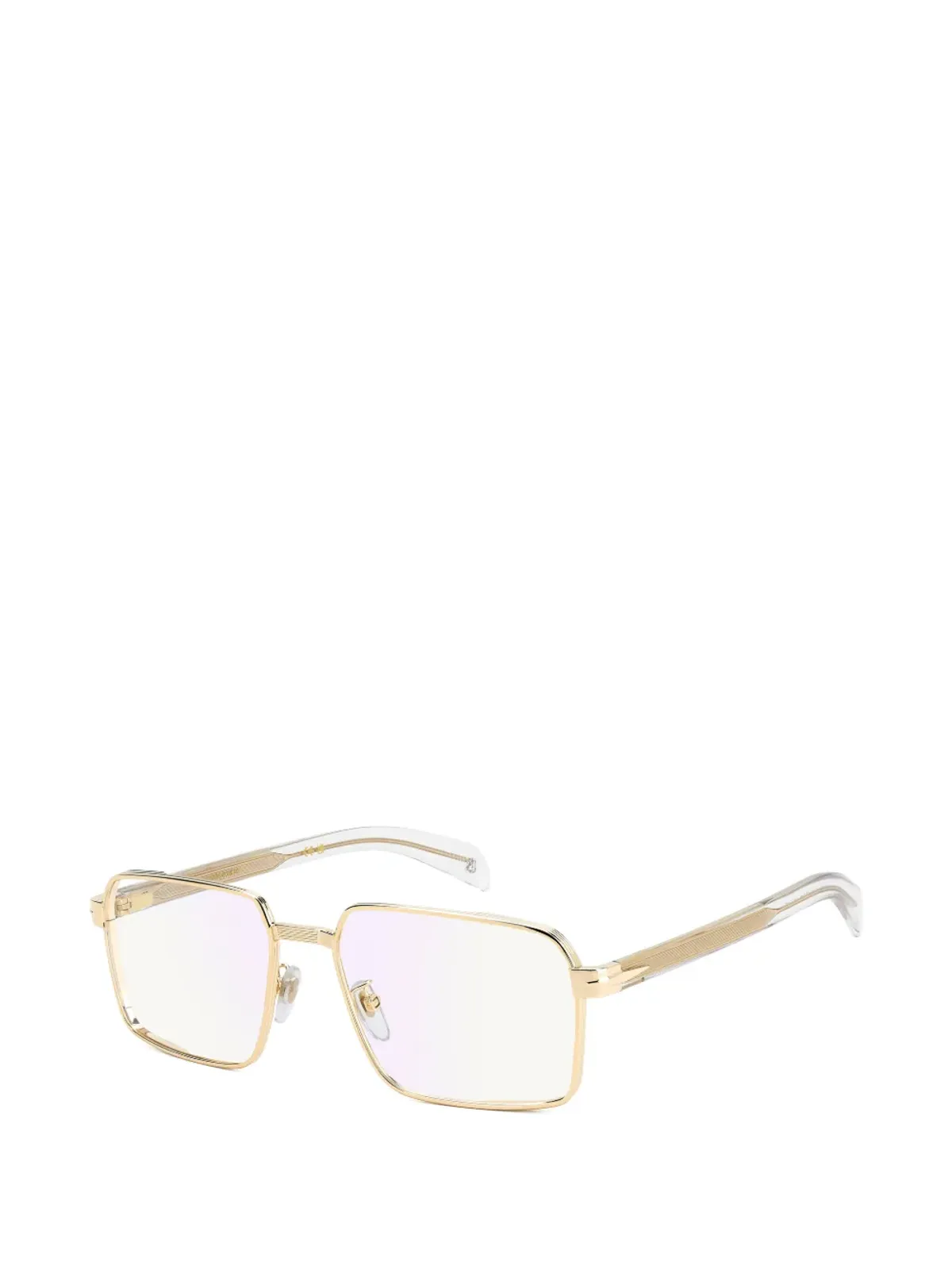 Eyewear by David Beckham スクエアメタル眼鏡 - ゴールド - 画像2