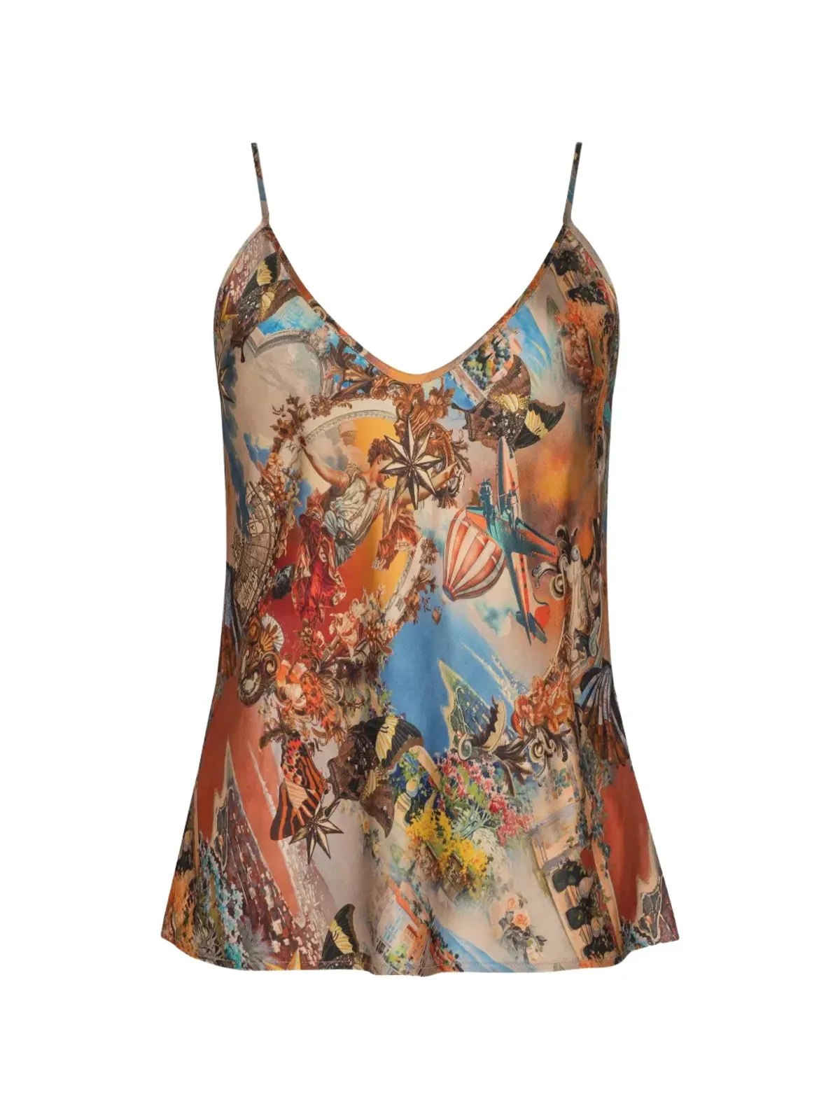 L'Agence Lexi V-neck top - Neutrals - 画像1