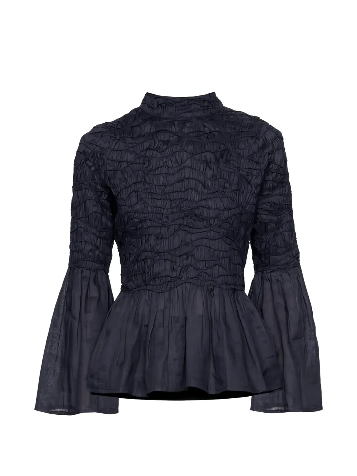 Sea Imogen Soild long-sleeved top - Blue - 画像1