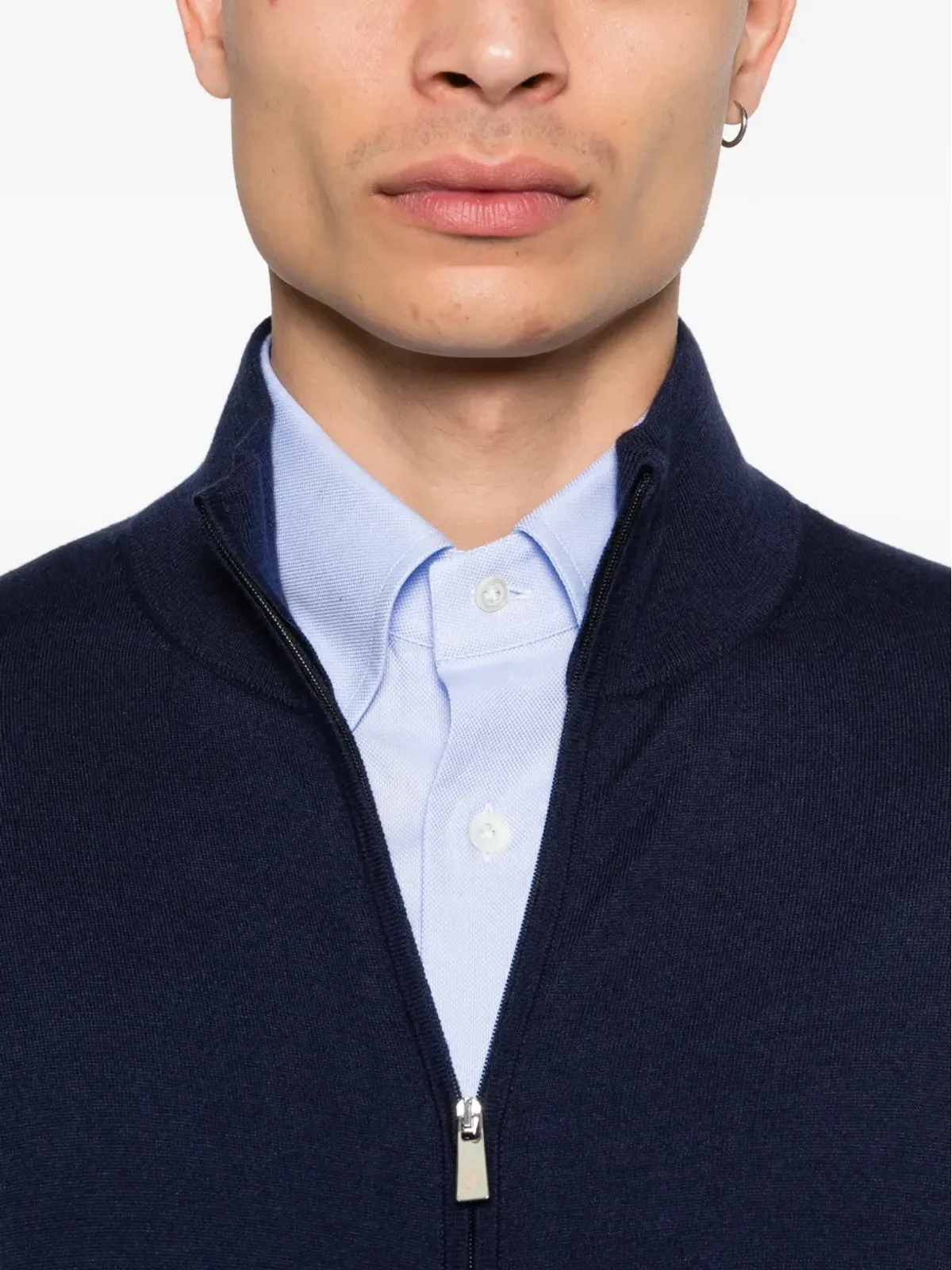 Della Ciana ジップファスナー付きカーディガン - Blue - 画像5