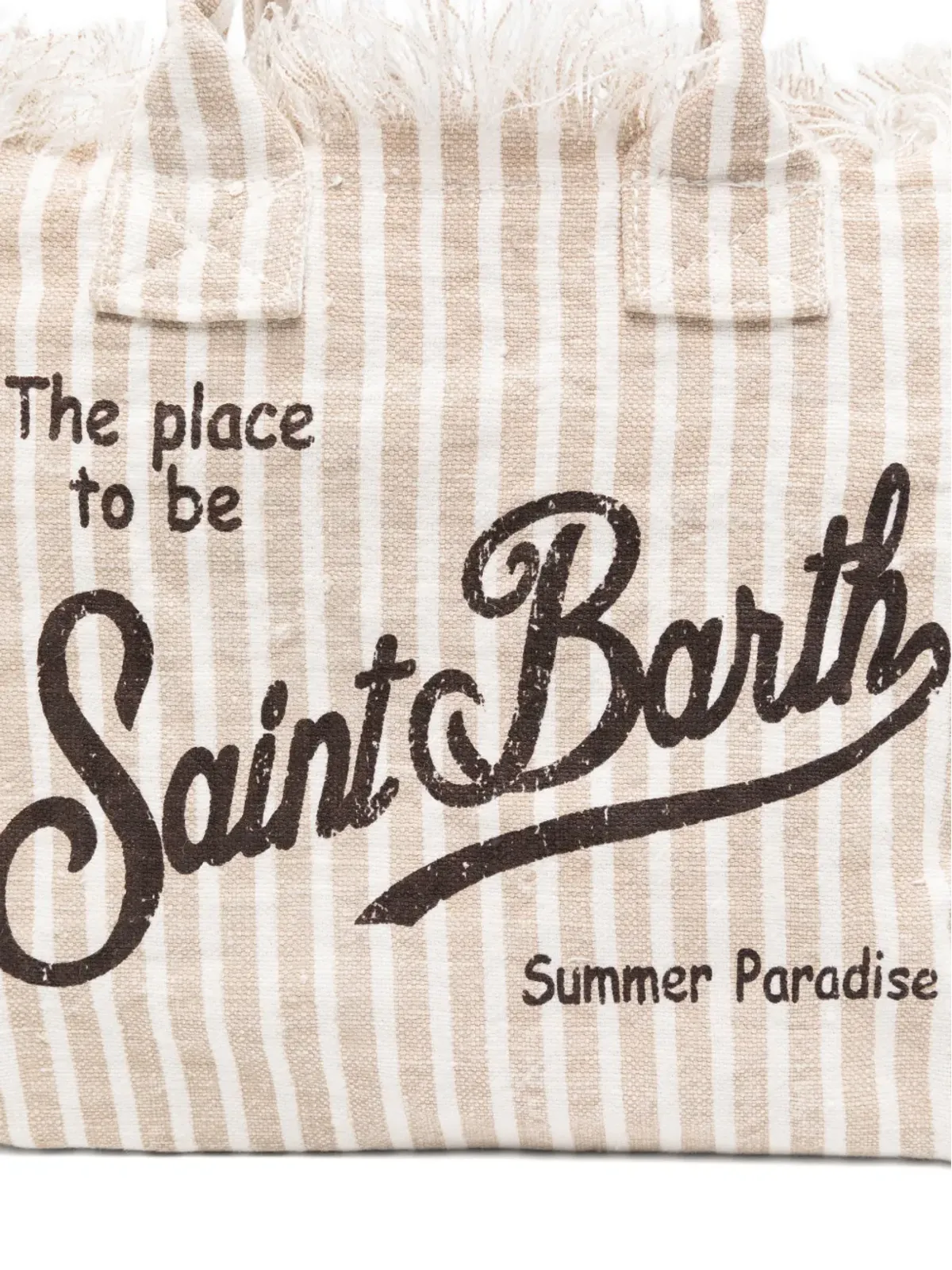 MC2 Saint Barth コレット ストライプ フリンジ トートバッグ - 画像3
