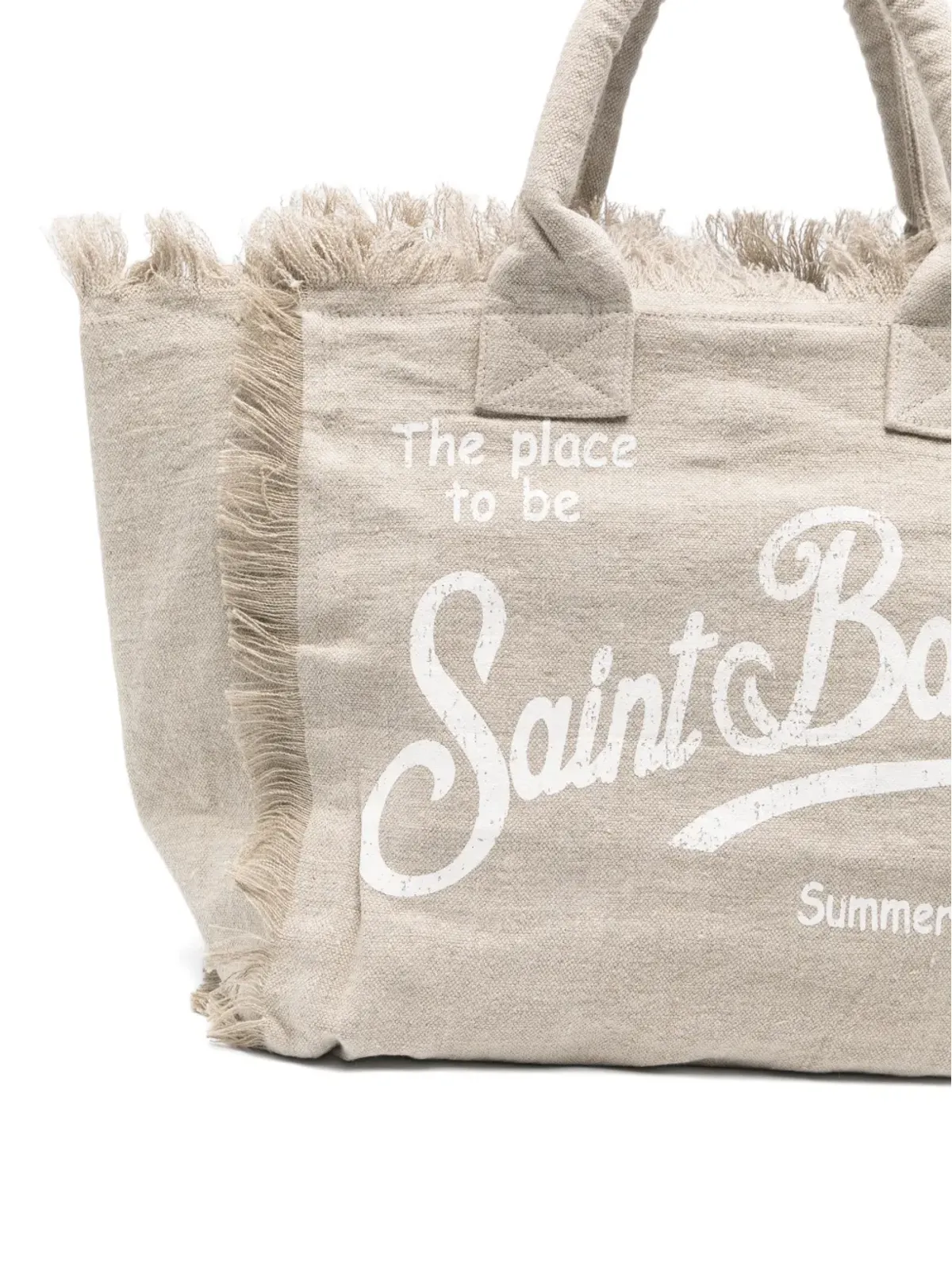 MC2 Saint Barth フリンジ付きハンドル ビーチバッグ - 画像3