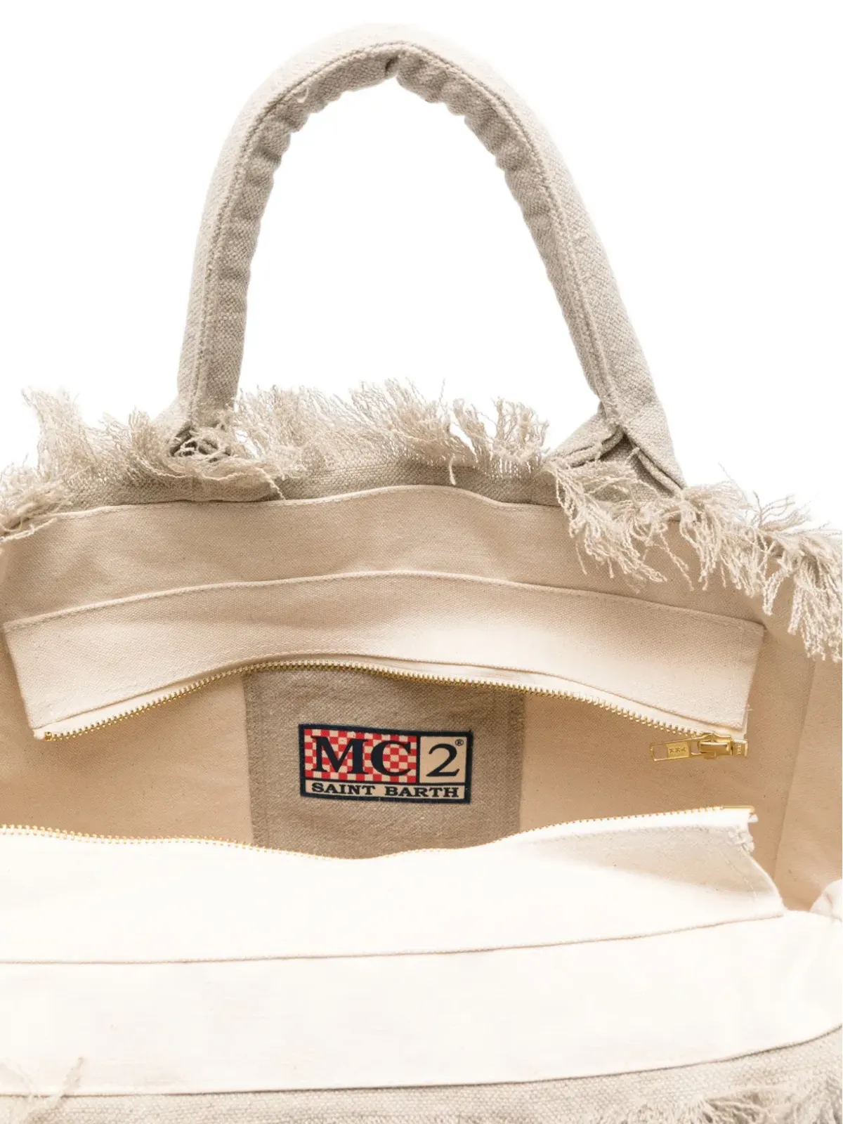 MC2 Saint Barth フリンジ付きハンドル ビーチバッグ - 画像4