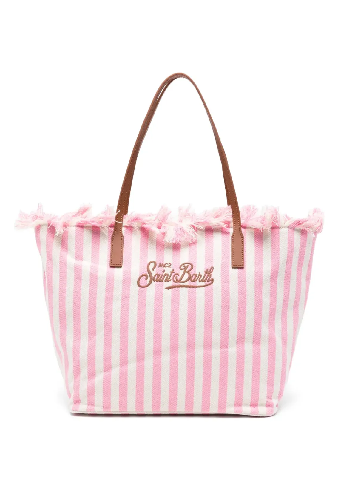 MC2 Saint Barth striped beach bag - White - 画像1