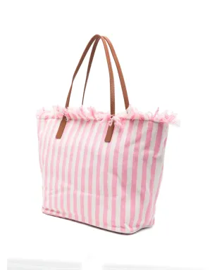 MC2 Saint Barth striped beach bag - White - サムネイル2