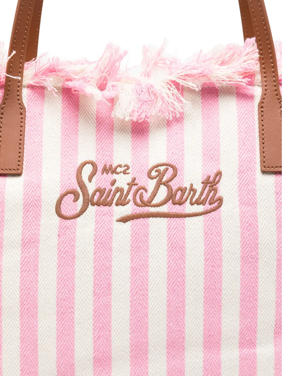 MC2 Saint Barth striped beach bag - White - 画像3